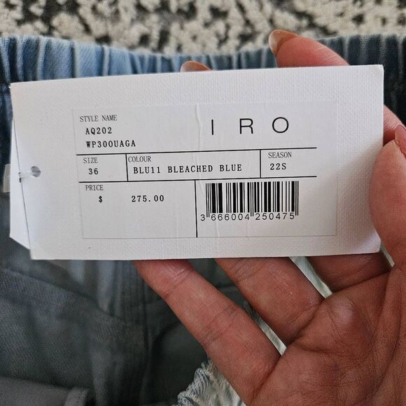 IRO Bleached Blue Denim Shorts Size 36 (US 4) - Picture 4 of 8